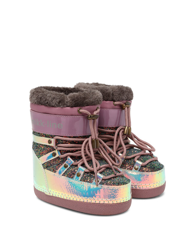 Snow Boot Glitter Rose Brown by Mikk-line