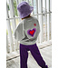 Salty Stich Salty sweater hearts grey by Salty Stich