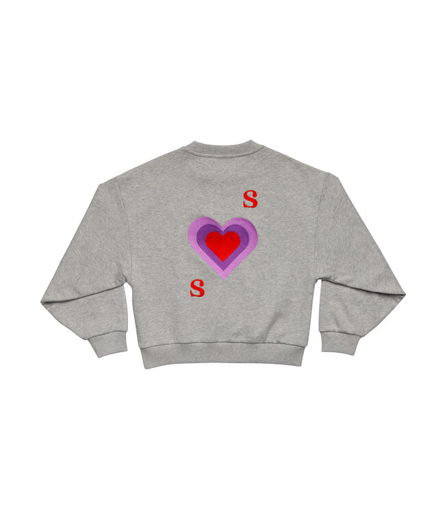 Salty sweater hearts grey by Salty Stich