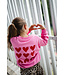 Salty sweater hearts pink by Salty Stich
