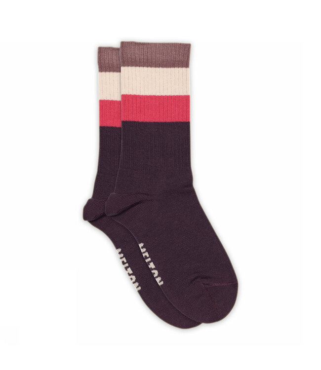 Wide stripes socks Hortensia by Melton