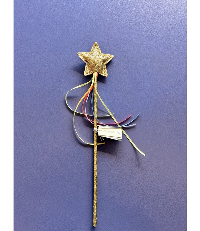 Rainbow Glitter Star Wand