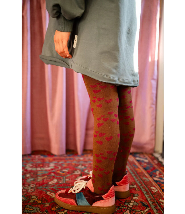 Tights Love Potion Brown/Pink by Petit Blush