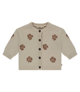 A tiny story Baby cardigan bloem Snow by a Tiny story