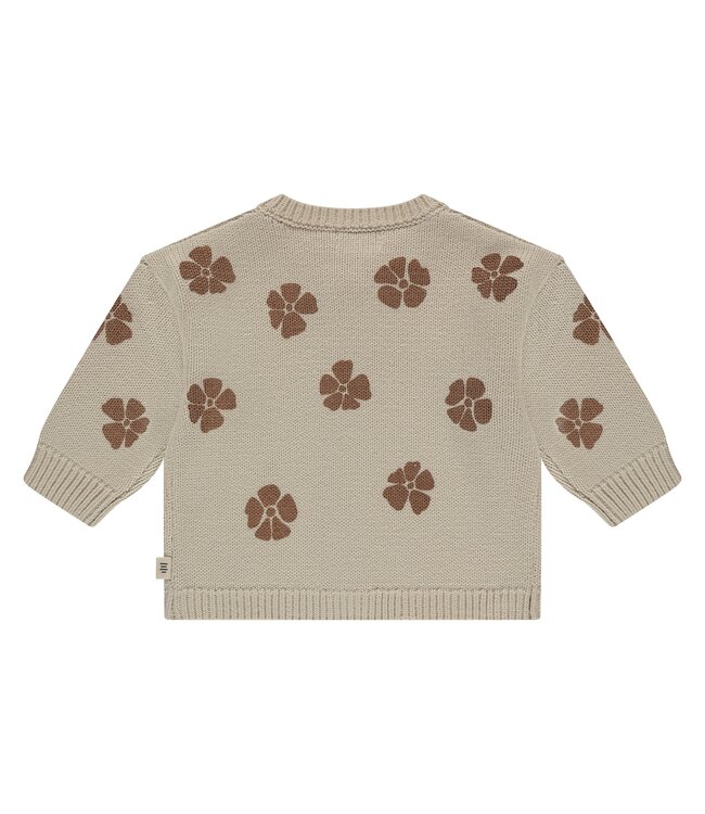 Baby cardigan bloem Snow by a Tiny story