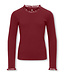 Kids Only KOGLESLIE L/S LACE MIX TOP JRS Cabernet by Kids Only