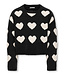 Kids Only KOGSUS L/S O-NECK CHINELLE PULLOVER KNT Black Heart/Egret by Kids Only