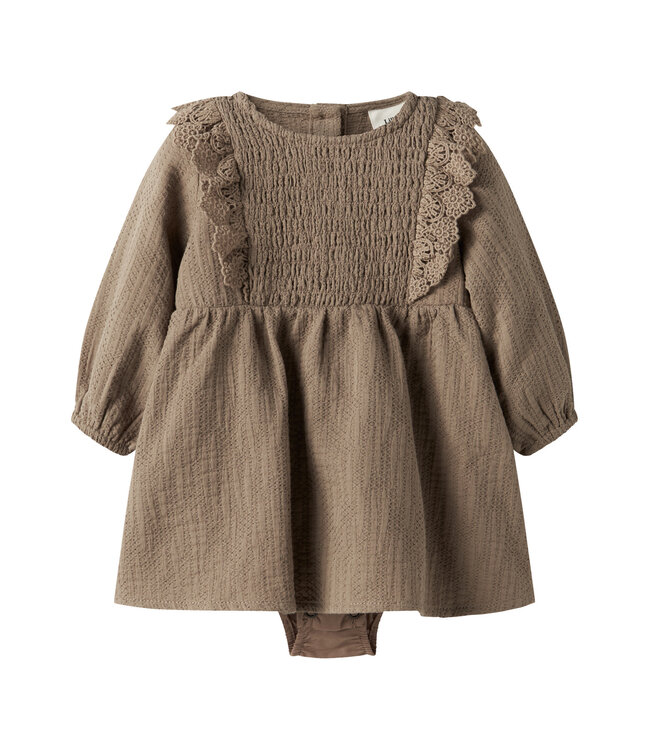 NBFROSITA LIU LS BODY DRESS LIL Sepia Tint by Lil' Atelier