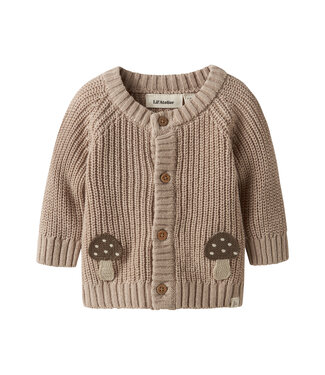 Lil' Atelier NBMEMLEN LAK LS KNIT CARD LIL Oxford Tan by Lil' Atelier