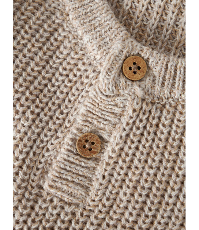 NMMROKKO KNIT VEST LIL Oxford Tan MELANGE by Lil' Atelier