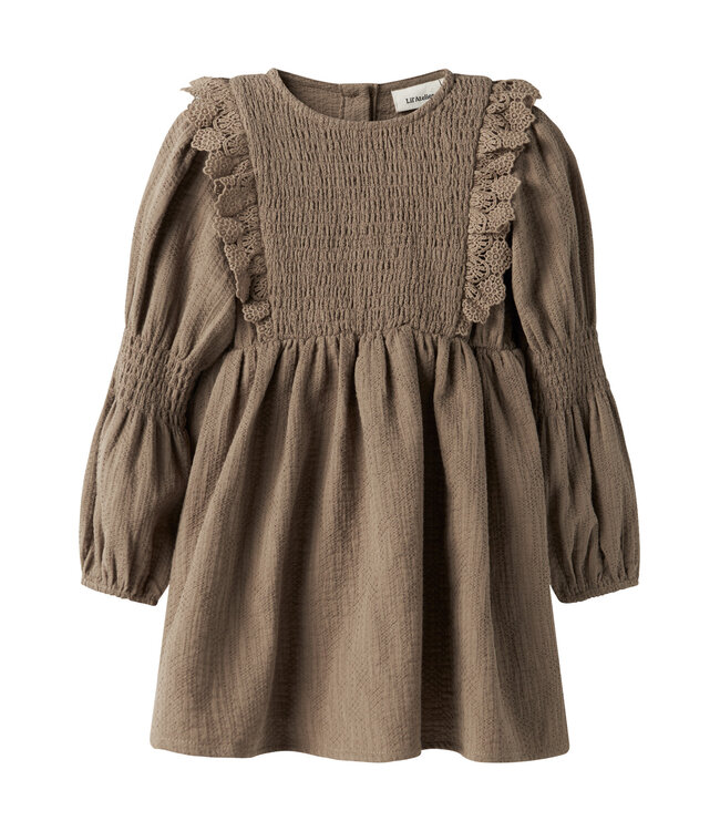 NMFROSITA LIU LS DRESS LIL Sepia Tint by Lil' Atelier