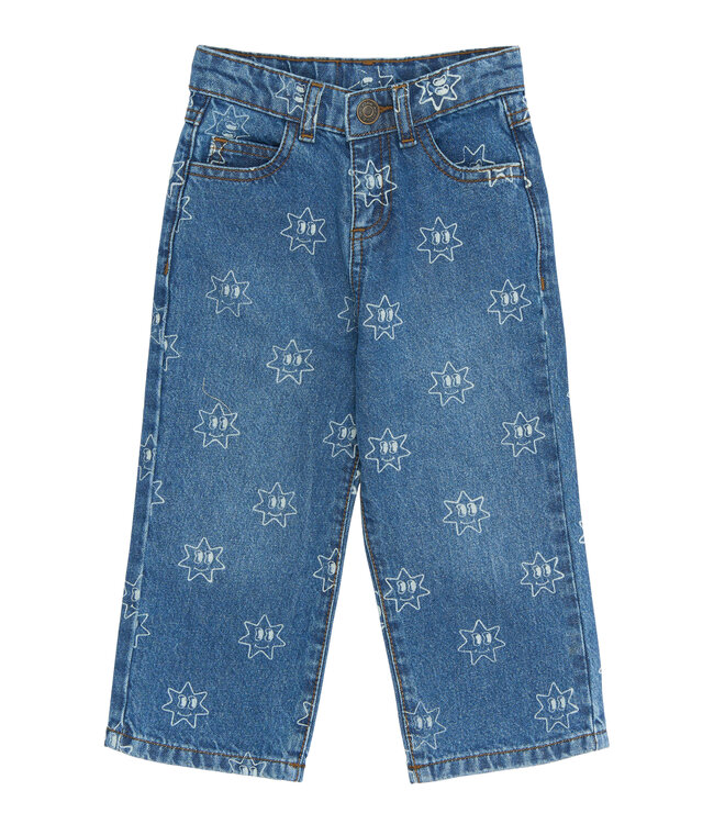 TNSTRipley Wide Jeans Medium Blue Denim AOP by The New