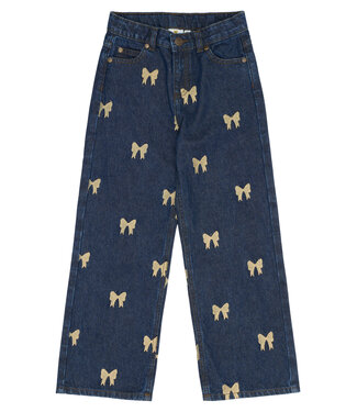 The New TNRaquel Wide Jeans Medium Blue Denim AOP by The New