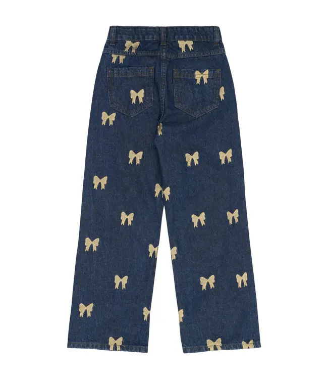 TNRaquel Wide Jeans Medium Blue Denim AOP by The New