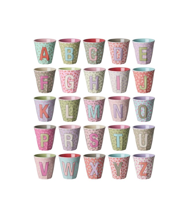 Rice letterbeker met bloemetje