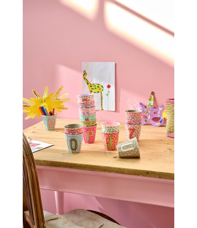 Rice letterbeker met bloemetje