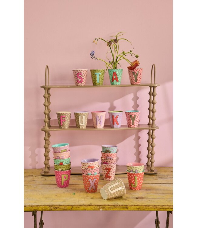 Rice letterbeker met bloemetje