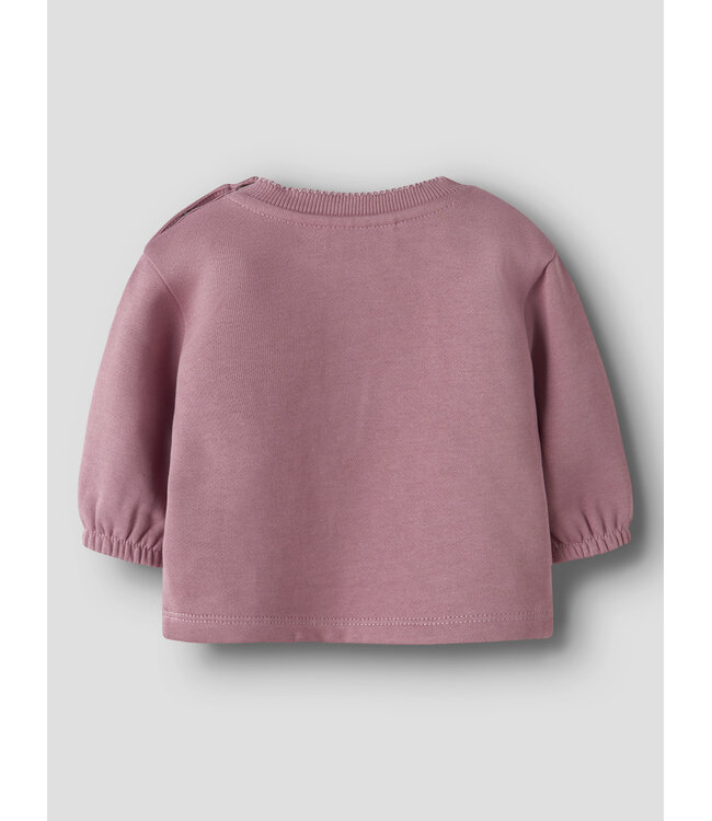 NBFKILANO RUK LS LOOSE SWEAT LIL Nostalgia Rose by Lil' Atelier