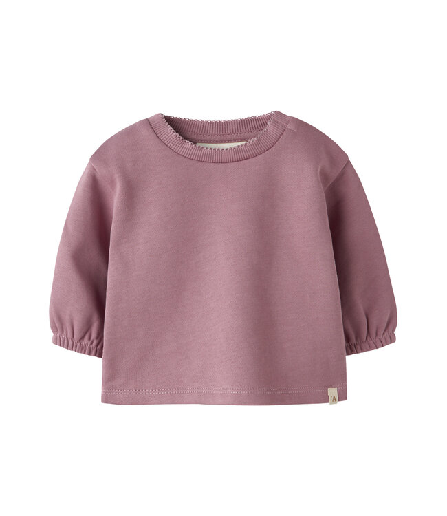 NBFKILANO RUK LS LOOSE SWEAT LIL Nostalgia Rose by Lil' Atelier