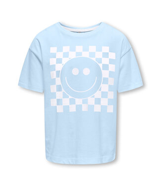Kids Only KOGCARTY LIFE S/S TEE BOX CS JRS Cashmere Blue CheckSmiley by Kids Only