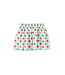 Piupiuchick short skirt | light blue w/ red hearts allover by Piupiuchick