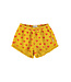 Piupiuchick shorts w/ fringes | mustard w/ red hearts allover by Piupiuchick