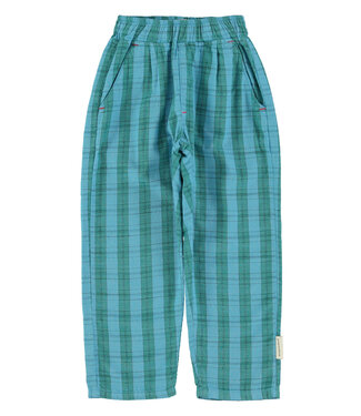 Piupiuchick unisex trousers | blue & green checkered by Piupiuchick