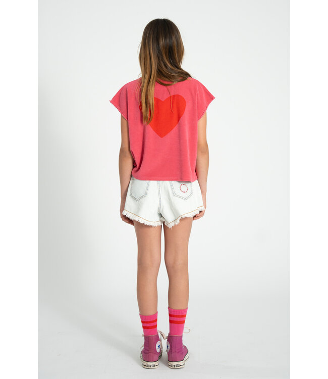 shorts w/ fringes | washed light blue denim by Piupiuchick