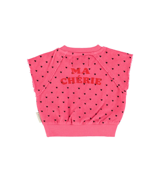 sleeveless sweatshirt |pink w/ cherry print by Piupiuchick