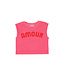 Piupiuchick Sleeveless top | pink w "amour" print by Piupiuchick