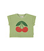 Piupiuchick t'shirt | light olive w/ cherry print by Piupiuchick
