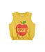 Piupiuchick sleeveless top | mustard w/ apple print by Piupiuchick