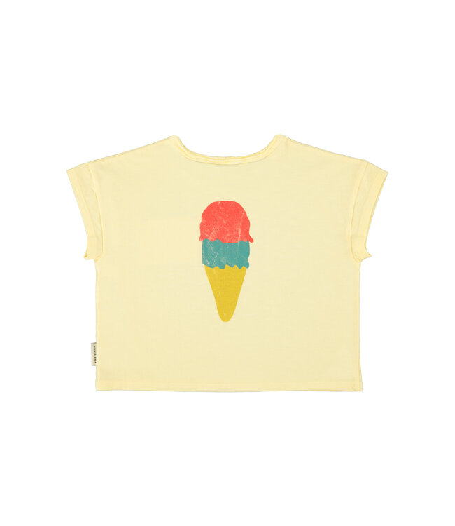 t'shirt | light yellow w/ "beach bar" print by Piupiuchick