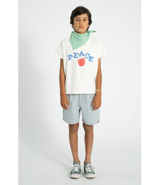 Piupiuchick t'shirt |ecru w/ "peace" print by Piupiuchick