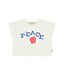 t'shirt |ecru w/ "peace" print by Piupiuchick