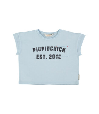 Piupiuchick t'shirt | light blue w/ "piupiuchick" print by Piupiuchick