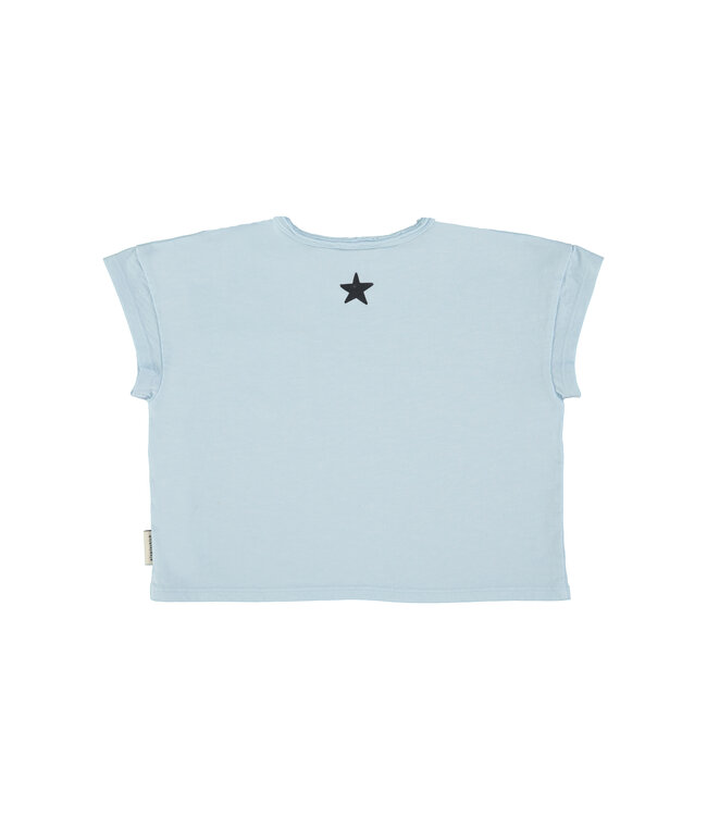 t'shirt | light blue w/ "piupiuchick" print by Piupiuchick
