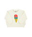 Piupiuchick sweatshirt | ecru w/ ice cream print by Piupiuchick