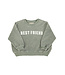 sweatshirt | washed green w/ "best friend" print by Piupiuchick