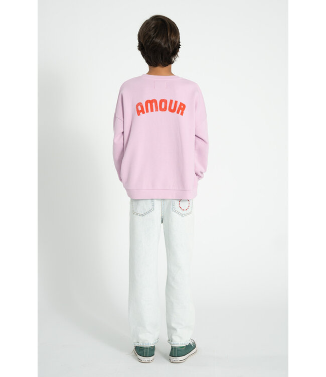 sweatshirt | lilac w/ red heart print by Piupiuchick