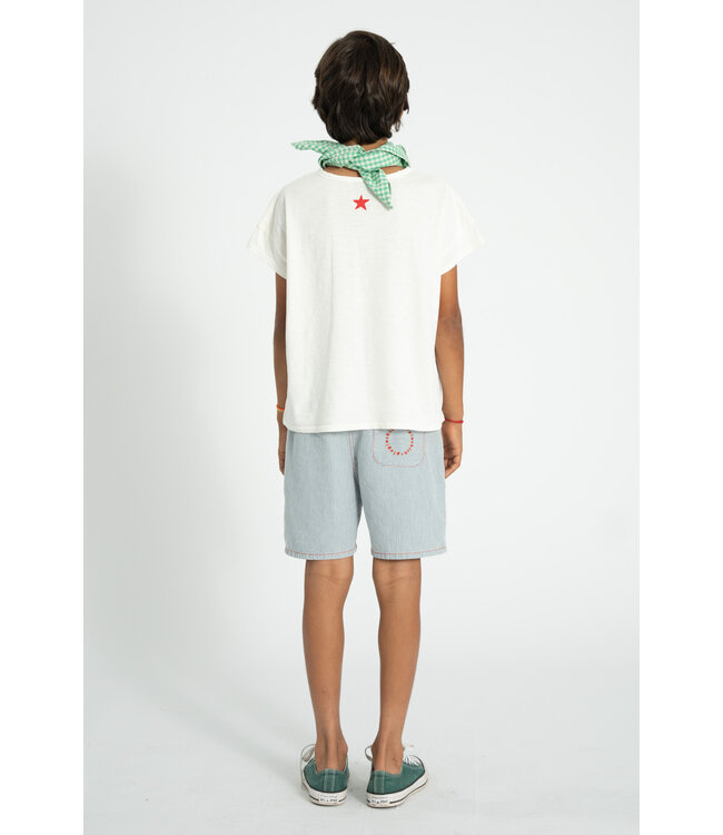 boy shorts | ecru w/ indigo stripes by Piupiuchick