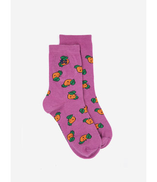 Bobo Choses Tangerine all over short socks  by Bobo Choses