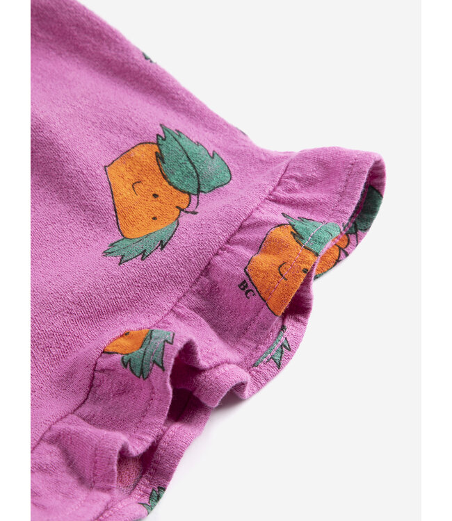 Tangerine all over ruffled shorts  by Bobo Choses