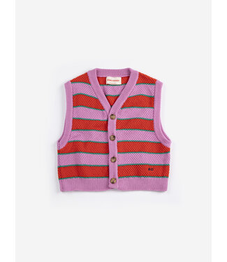 Bobo Choses BC Striped knitted vest  by Bobo Choses