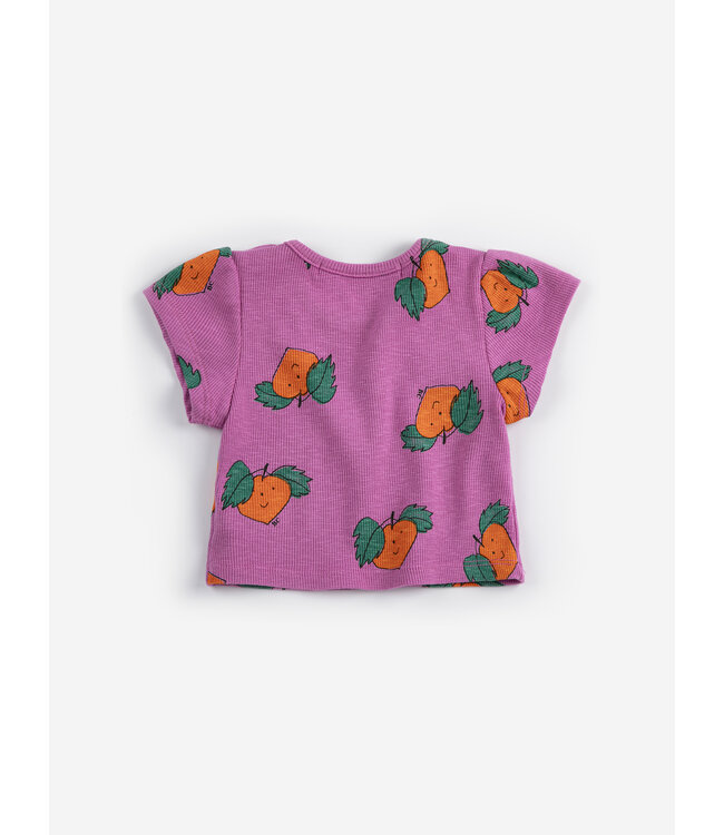 Tangerine all over T-shirt baby  by Bobo Choses
