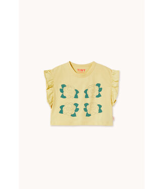 Tiny Cottons Yellow Flowers Graphic Crop Tee  by Tiny Cottons
