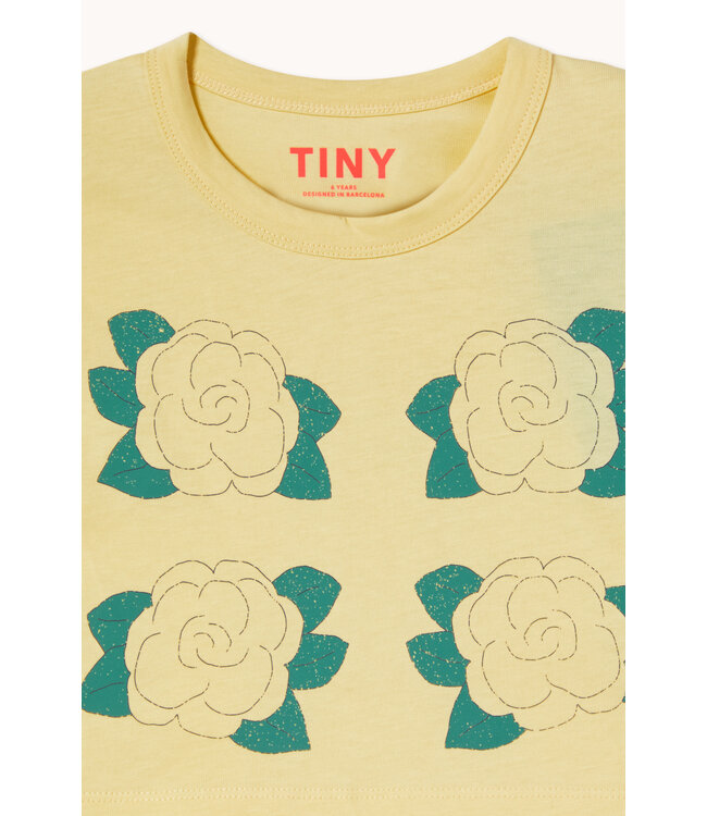 Yellow Flowers Graphic Crop Tee  by Tiny Cottons
