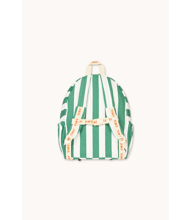 Emerald Stripes Backpack  by Tiny Cottons