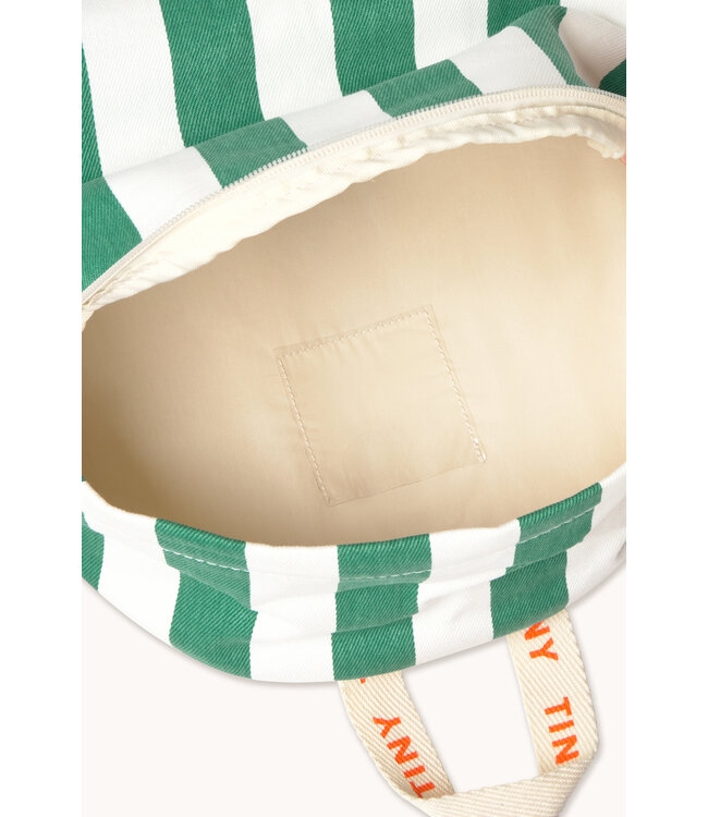 Emerald Stripes Backpack  by Tiny Cottons
