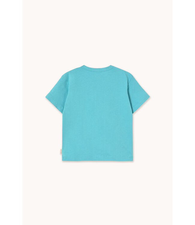 Tiny Hat Cyan Graphic Tee  by Tiny Cottons